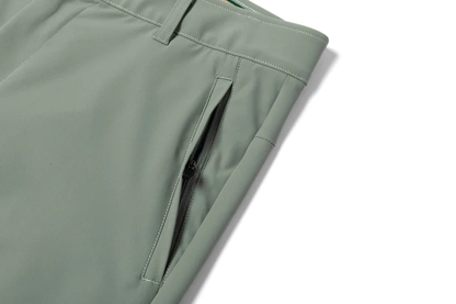 Light Green Shorts with Contrast - Colored Waistband