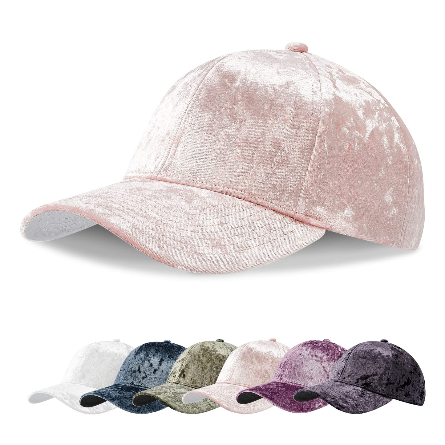 Custom solid-color casual quick-drying cotton knitted hats with UPF 40 for golf and outdoor activities, velvet baseball hats for men