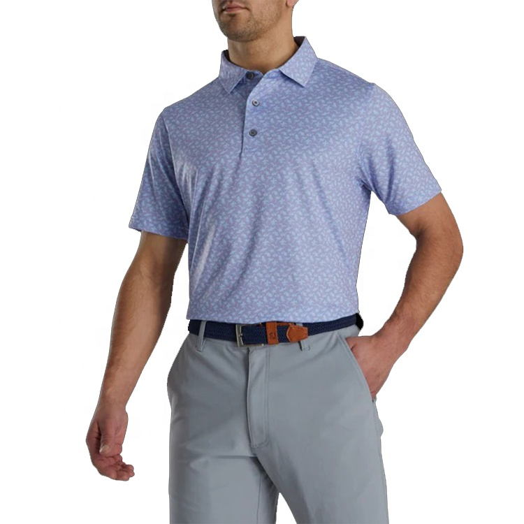 100% Polyester Quality Custom Beach Print Golf Sublimation Shirts Men Performance Polo T Shirt Manufacture