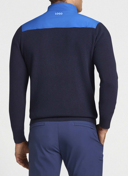 OEM Custom Blank Golf Men Pullover Polyester Cotton Quarter Zip Sweatshirt Oversized 1/4 Zip Sweatshirt