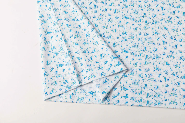 Blue Splatter Polo Shirt - Antimicrobial Quick Dry Slim Fit for Men