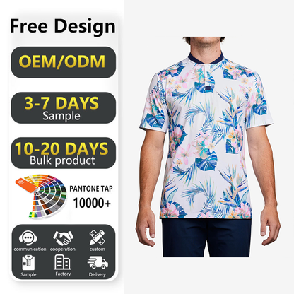 Custom Uniform T Shirts With Logo Design Soft Luxury Short Sleeve Knit Golf Polo Blade Collar Golf Shirt