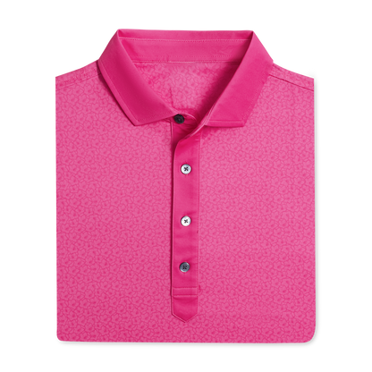 Custom Logo Quick Dry Performance Athletic Casual Spandex Polyester Floral Printed Sublimated Knit Firm Collar Golf Shirt Polos