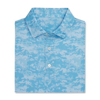 Custom Logo Performance Print Moisture Wicking Quick Dry Slim Fit Camouflage Us Size Golf Shirts Polo Clothes for Men
