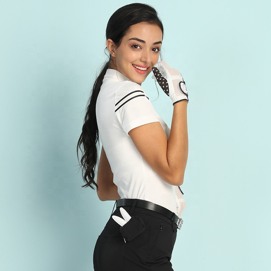 Custom Logo Available Performance Golf Clothing Work Wear Polo Shirt for Women