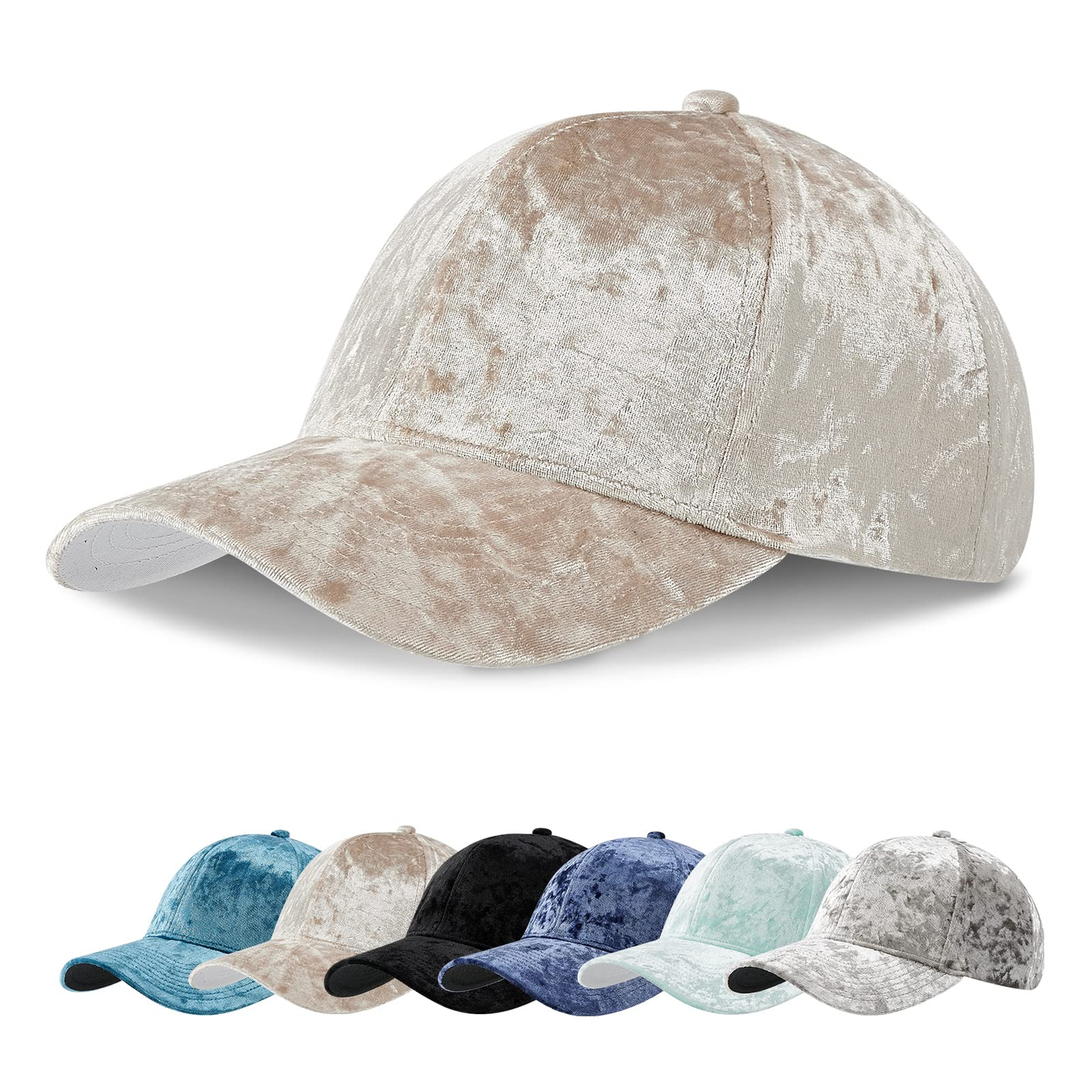 Custom solid-color casual quick-drying cotton knitted hats with UPF 40 for golf and outdoor activities, velvet baseball hats for men