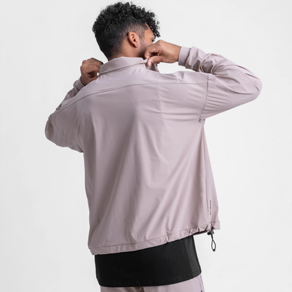 Custom Logo Men's Casual Street Wear Sport Short Waterproof Sweatshirt Adjustable 1/4 Zip Hem Drawstring XS Plain Dyed Print