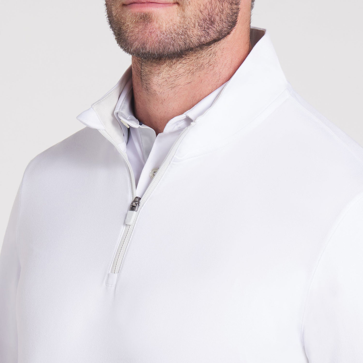 OEM Spandex Polyester Customizable Athletic Men Lightweight Team Team White Glow Quarter Zip Pullover Men Golf Sweatshirt