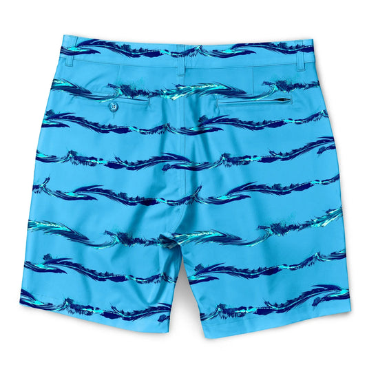 Bulk Custom Men's high-quality outdoor leisure shorts. Made of quick-drying and breathable knitted fabric, with a single-button design and custom sublimated drawstrings with Logo Embroidery - Manufacturer Qiandao