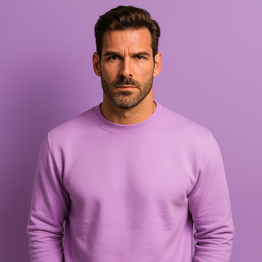 Polyester Slim Fit Long Sleeve Collar Winter Season Solid Neck Logo Print High Quality Custom Made Men's Sweatshirt