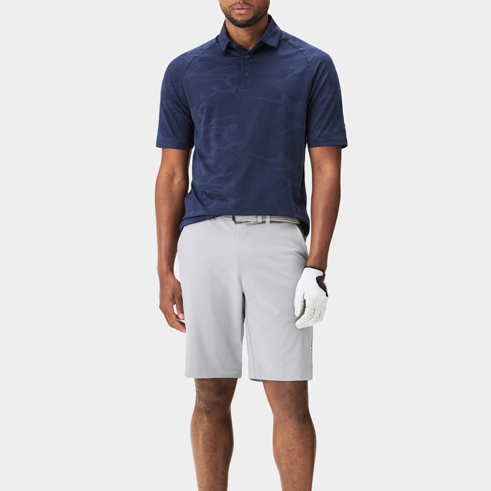Custom Logo Pattern Printing Knitted Fabric XL Size Camo Golf Polo Shirts