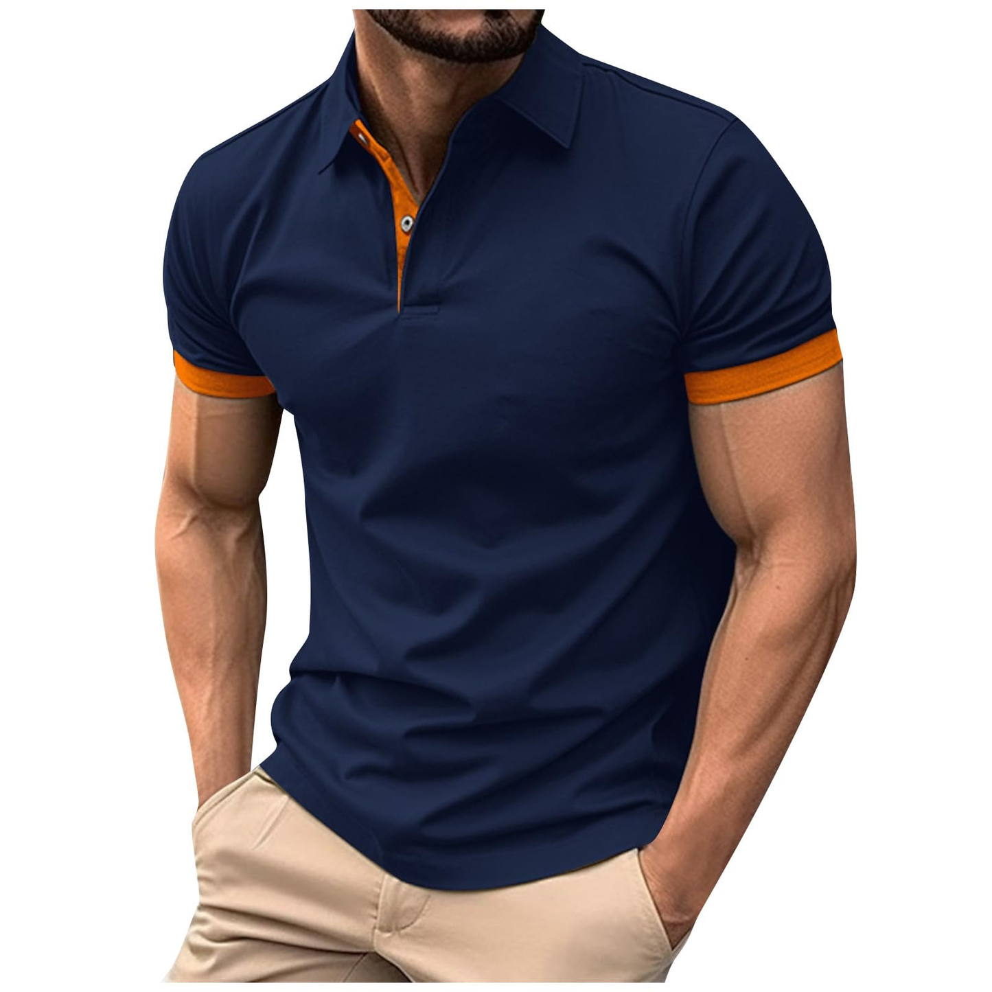 Custom Logo 100% Polyester Plain Solid Quick Dry Short Sleeve Polo Shirts Contrasting Jersey Fabric Dyed With Unique Features