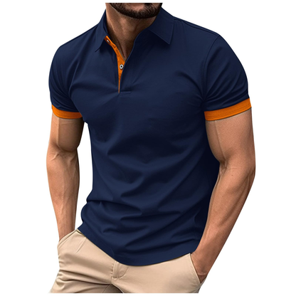 Custom Logo 100% Polyester Plain Solid Quick Dry Short Sleeve Polo Shirts Contrasting Jersey Fabric Dyed With Unique Features