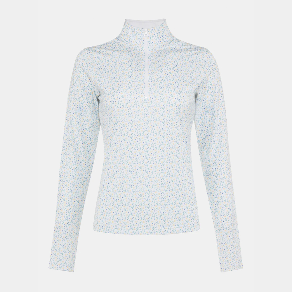 Custom High Quality Long Sleeve Top Quick Dry Suitable Milk Silk Sublimation Golf Quarter Zipper Sweatshirt Women Pullover