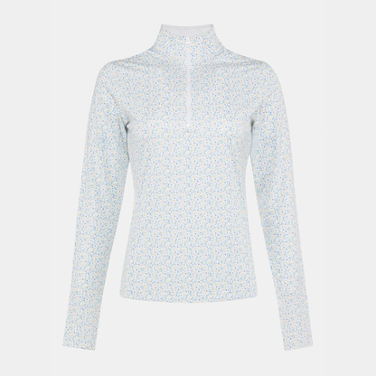 Custom High Quality Long Sleeve Top Quick Dry Suitable Milk Silk Sublimation Golf Quarter Zipper Sweatshirt Women Pullover