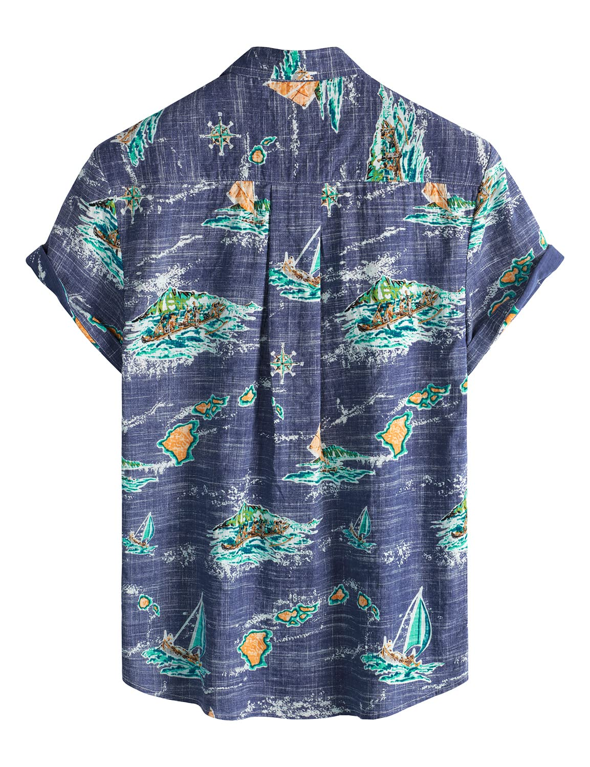 Wholesale Custom Logo Vacation Casual Beach Hawaii Shirt Short Sleeve Cotton Linen Shirts for Men