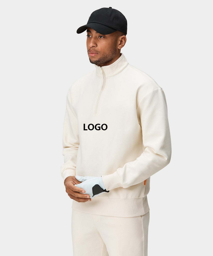 OEM Custom Logo Print Cotton Polyester Long Sleeve Men Fashion Pullover Plain Sweatshirt Streetwear Clothing