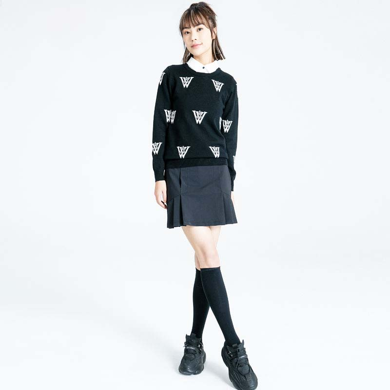 Ladies' golf clothing, short knitted polyester and spandex embroidered casual golf dresses