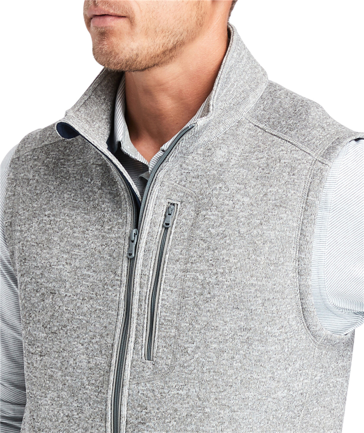 Customized practical high-quality full-zip sweater wool vests, men's sports vests