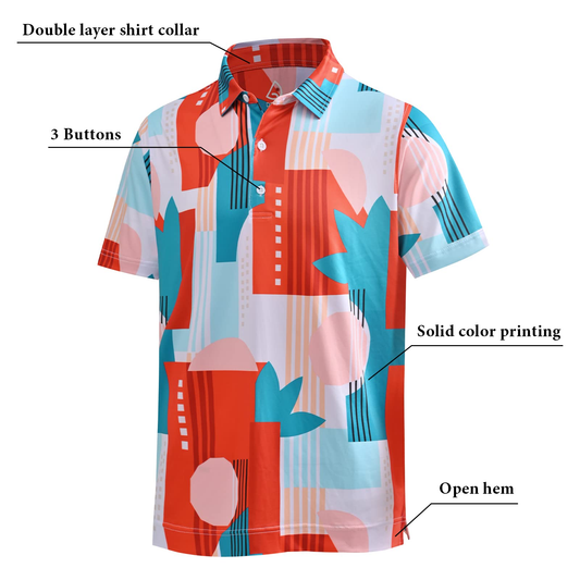 Custom Logo Breathable Polyester Spandex Jersey Quick-Dry Slim Fit Moisture Wicking Athletic Polo Shirts Soft Casual Summer Tops