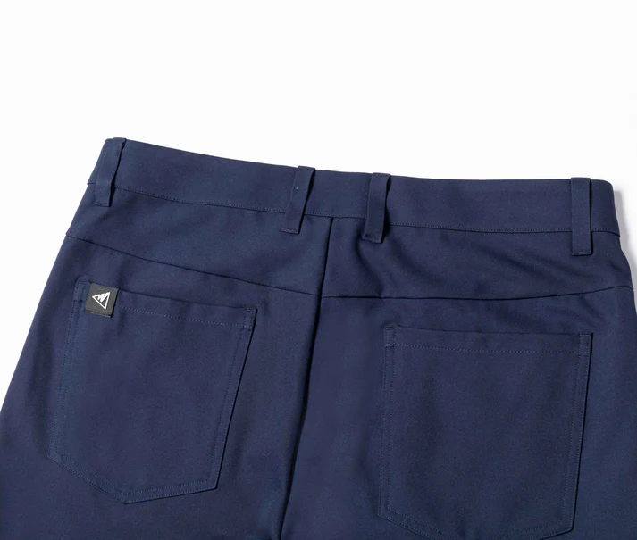 Men's Dark Blue Straight-Leg Trousers