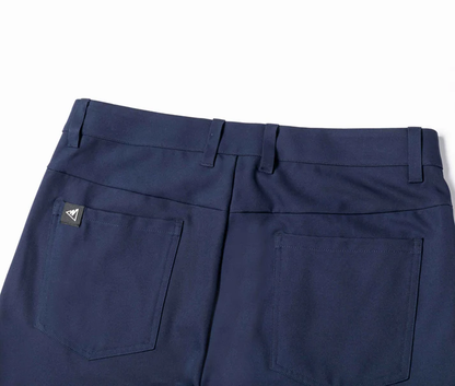Men's Dark Blue Straight-Leg Trousers
