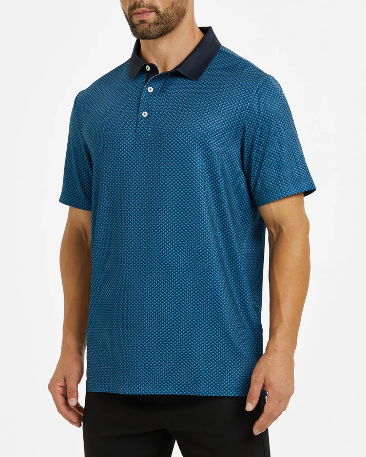 Men's Luxury Golf Polo Shirt - Stylish Dark Blue Lightweight Design