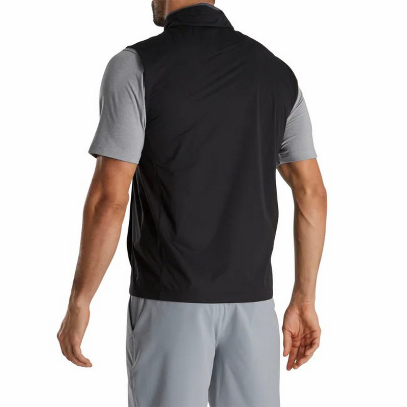 Customized black soft sports waterproof, lightweight and double-sided windproof men's golf vests