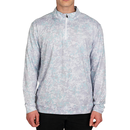 High Quality Men's 1/4 Zip Golf Pullover Custom Logo Long Sleeve Sports Casual Dries Quick Solid Winter Golf Pullover Digital