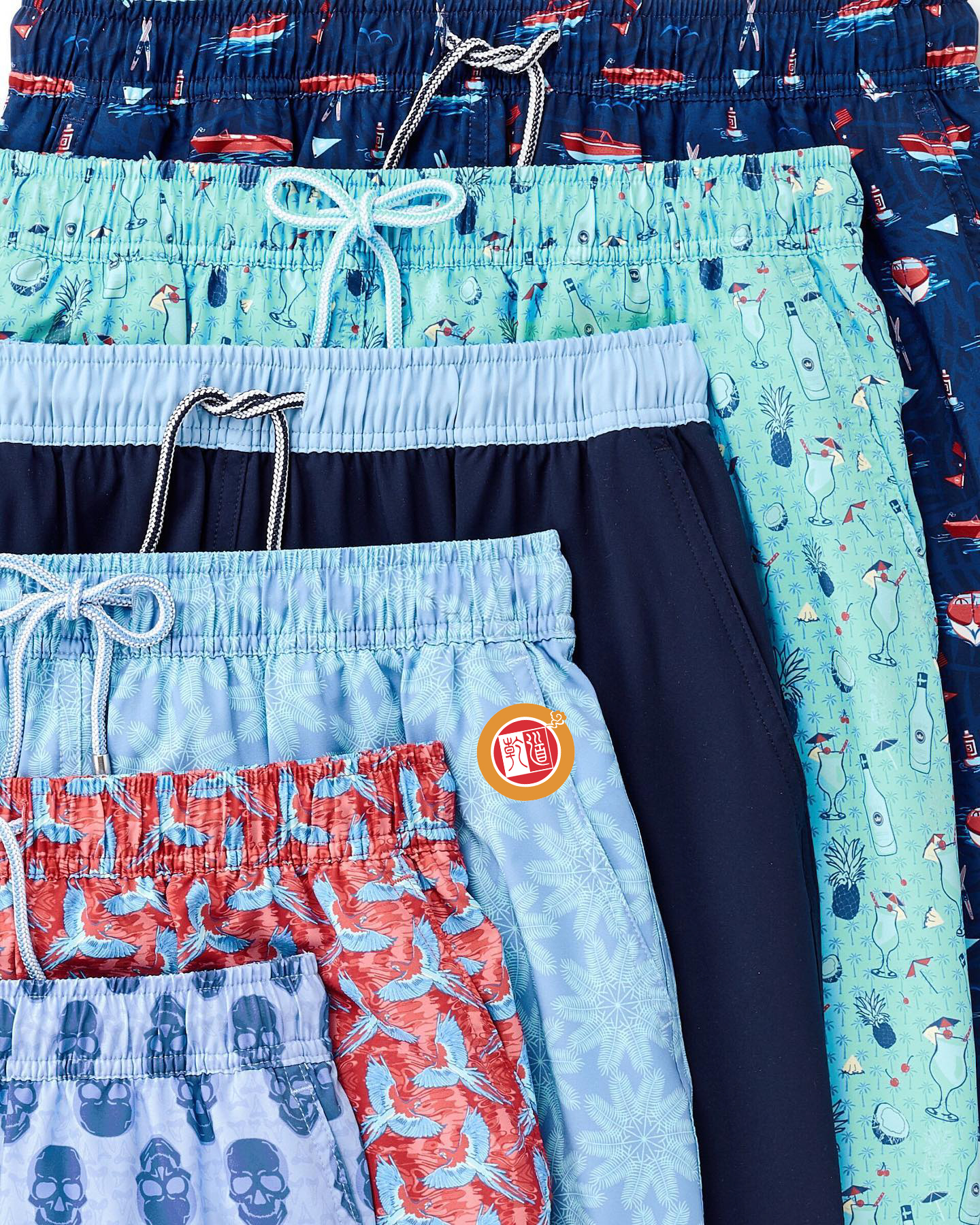 In 2023, OEM customized men's waterproof swimming trunks and beach shorts that were hot-selling