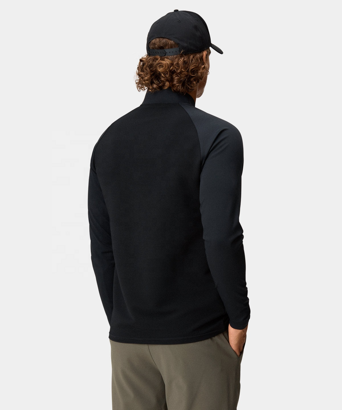 Custom Logo Men's Black Casual Slim Sport Golf Long Sleeve Quarter 1/4 Zip Collar Hoodie Pullovers Sweatshirts