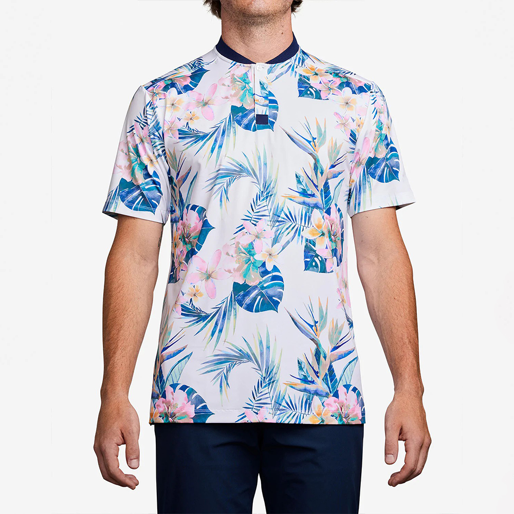 Custom Uniform T Shirts With Logo Design Soft Luxury Short Sleeve Knit Golf Polo Blade Collar Golf Shirt