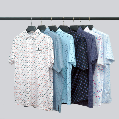 Design High Quality Collection Moisture Wicking logo Customizable All Over Tshirts Polo Golf Clothes for Men