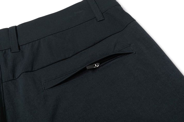 Navy Blue Trousers with Contrast - Colored Waistband