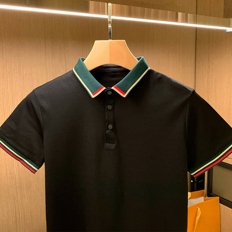 Custom Logo Everyday Comfortable Soft Men'S Cotton Bamboo Fiber Breathable Sports Casual POLO T-Shirt