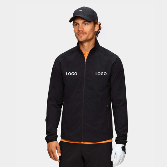 Design logo High Quality Golf Wear Long Sleeve Full Zip Hoodie Custom Embroidered Heavyweight Hoodie for Men