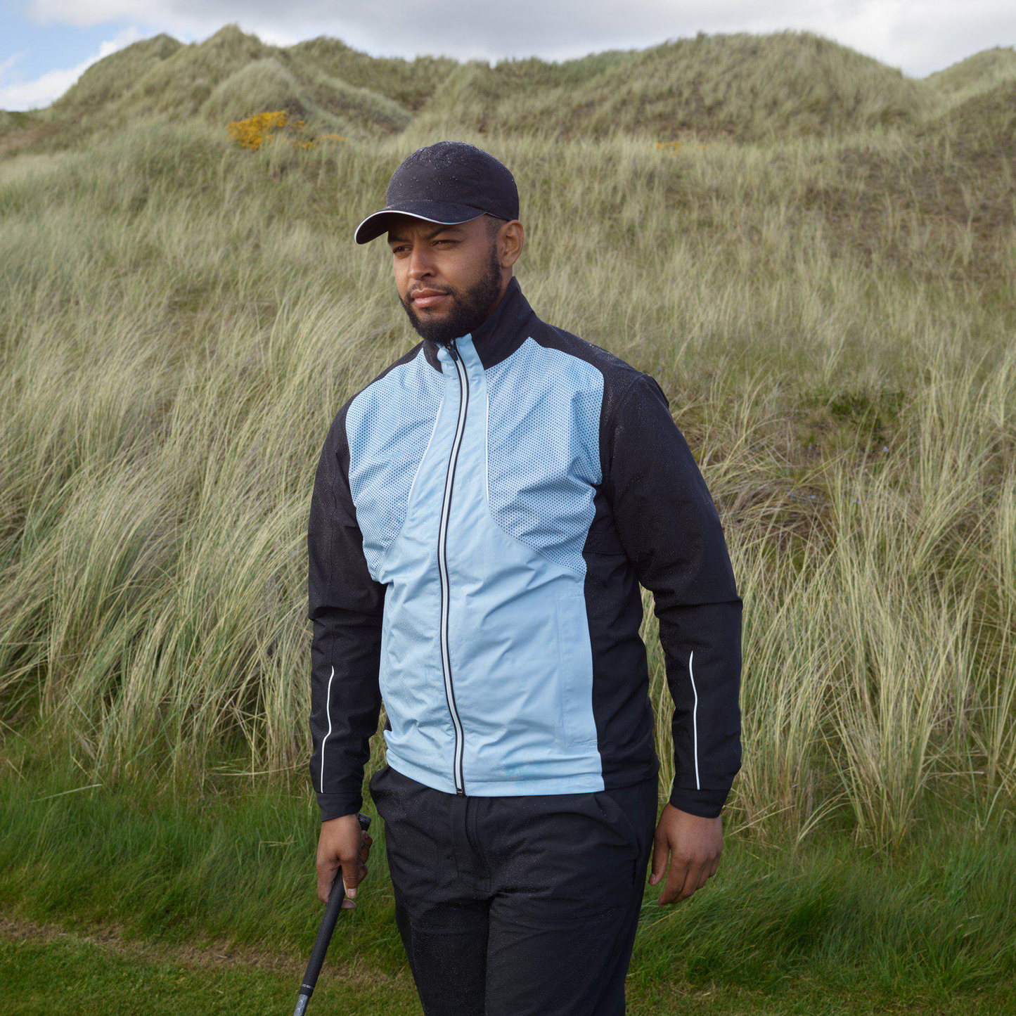 Custom logo Golf Wear Breathable Hi Vis Running Soft Shell Golf Lightweight Windbreaker Bomber Jacket for Men