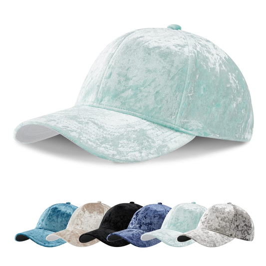 Custom solid-color casual quick-drying cotton knitted hats with UPF 40 for golf and outdoor activities, velvet baseball hats for men