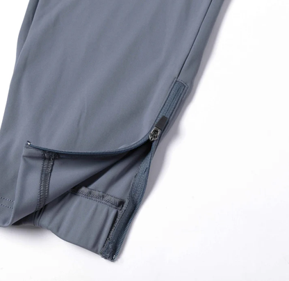 Light Gray - Blue Trousers with Contrast - Colored Waistband