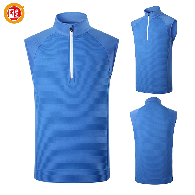 Autumn Men's All-Over Print Spandex Polyester Hoodies Custom Quarter Zip Neck Sport Pullovers Stand Collar Golf Wear Sweatshirts