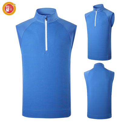 Autumn Men's All-Over Print Spandex Polyester Hoodies Custom Quarter Zip Neck Sport Pullovers Stand Collar Golf Wear Sweatshirts