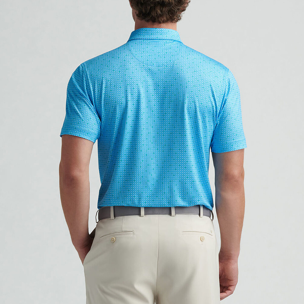 Breathable 100% Polyester Golf Clothing XL Size Breathable Knitted Fabric Print Men's Active Wear for Polo T Shirts Custom Logo