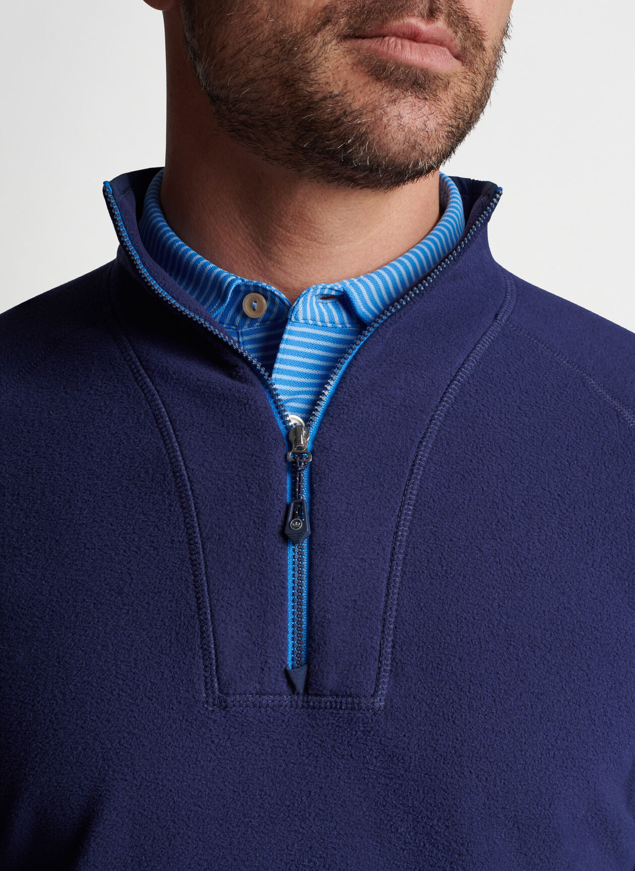 OEM Custom Logo 1/4 Quarter Zip Neck Fleece Pullover Knit Golf Sweater for Men
