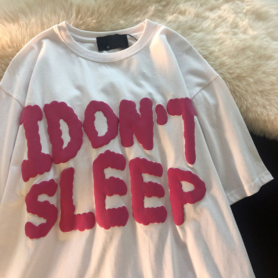 Custom Lettering Tshirt Heavyweight Oversized Top Quality Heavyweight Puff Print T-Shirt For Men