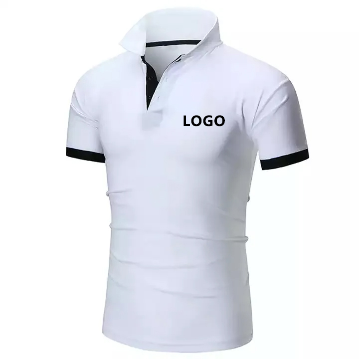 Polyester Cotton Dryfit Short Sleeve Polo T Shirt Custom Logo Embroidery Plain Golf Polo Shirts for Men