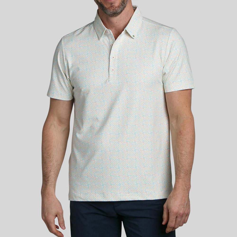 OEM Embroidered Luxury 94% Polyester 6 % Spandex Aboriginal Polo Shirts Custom logo Golf Clothing