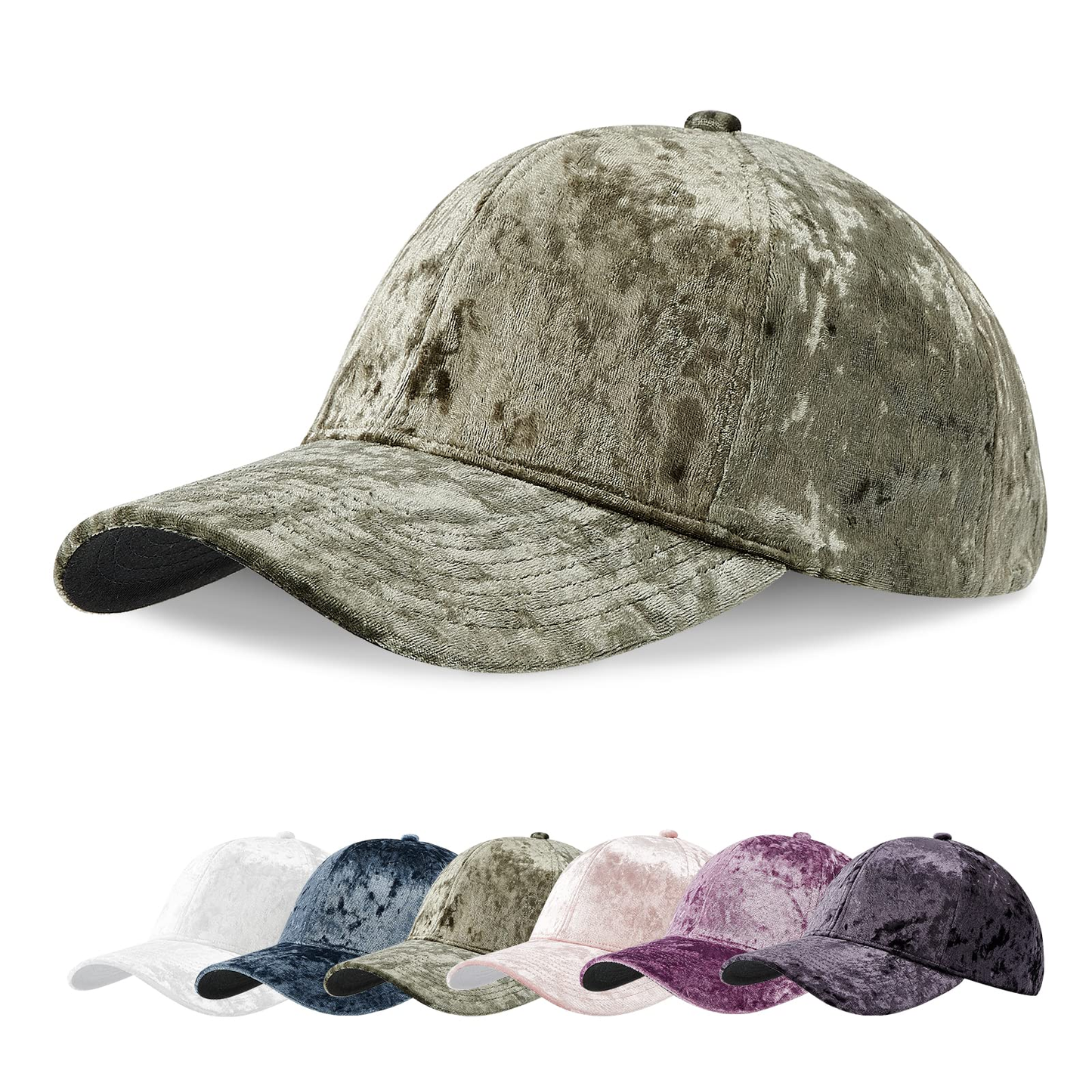Custom solid-color casual quick-drying cotton knitted hats with UPF 40 for golf and outdoor activities, velvet baseball hats for men
