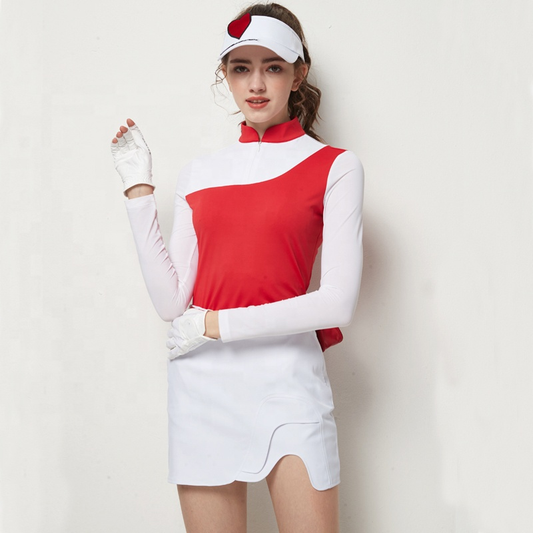 Custom Embroidered logo Design Color Matching Stand Collar Sport Quarter Zip Pullover Golf Sweatshirt