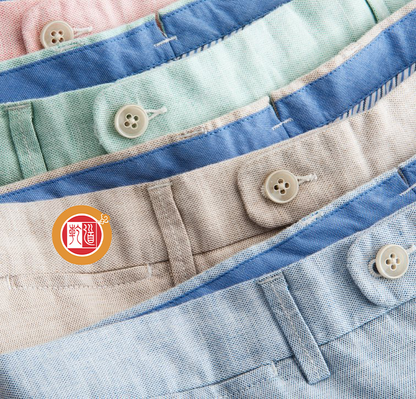 Customized men's basic style body-hugging stretch casual golf pants, men's cotton denim pants