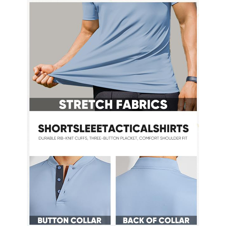 Custom logo Plain Dyed Solid 100 Polyester Quick-dry Slim Fit Moisture Wicking Short Sleeve Blade Collar Golf Polo Shirts